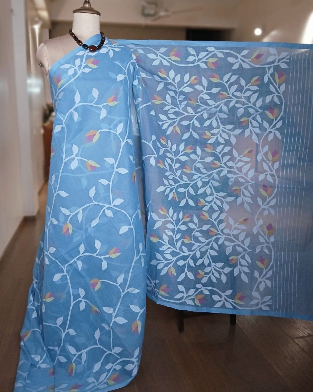 Hand Jamdani from Phulia - (HJFP0006) - Image 2