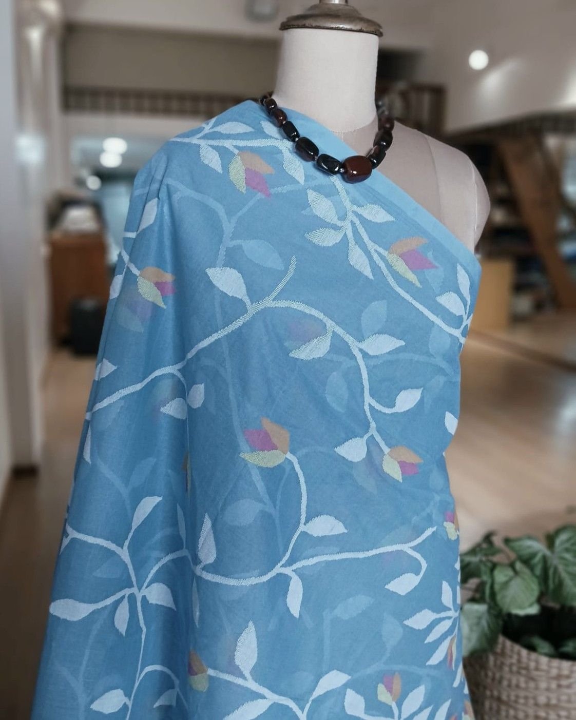 Hand Jamdani from Phulia - (HJFP0006) - Image 7