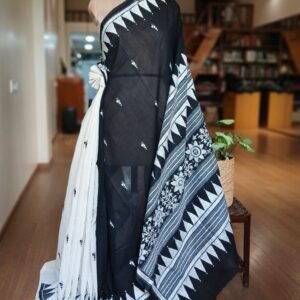 Cotton Kantha Saree from Santiniketan – (KNCS1036)