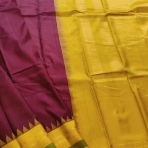 Gadwal Handweave Silk Saree with Kuttu Borders – (GHSS0022)