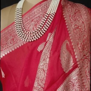Georgette Pure Silk Handweave from Banaras – (GBHS1010)