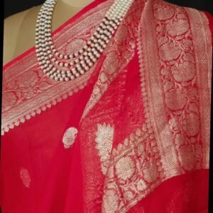 Georgette Pure Silk Handweave from Banaras – (GBHS1016)