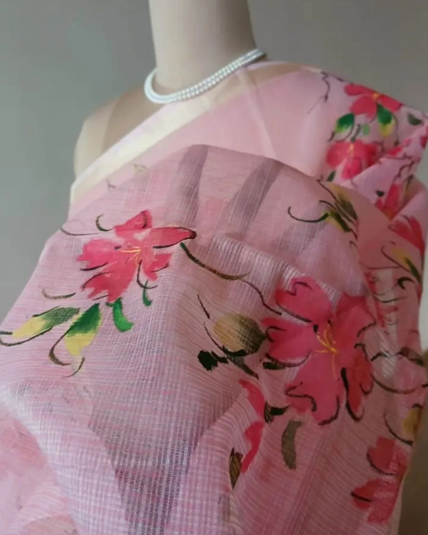 Handpainted Saree on Kota Doria – (HPKD0018) - Image 2