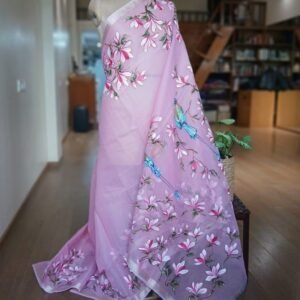 Handpainted Saree on Kota Doria – (HPKD0019)