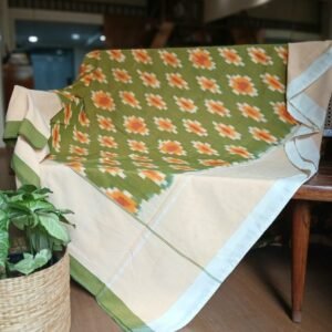 Ikat Cotton Double Bedsheet Set with Pillowcases - (BDST1005)