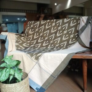 Ikat Cotton Double Bedsheet Set with Pillowcases - (BDST1006)