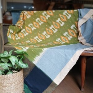 Ikat Cotton Double Bedsheet Set with Pillowcases - (BDST1009)