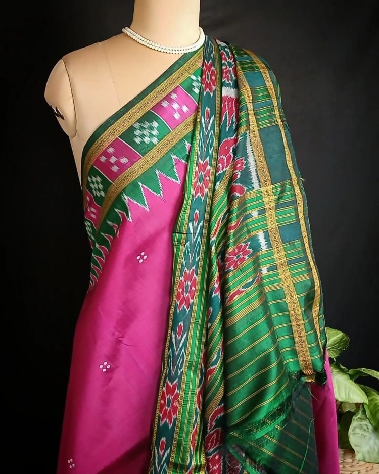 Pure silk Nuapatna Khandua Pata saree – (PNKP0015) - Image 2