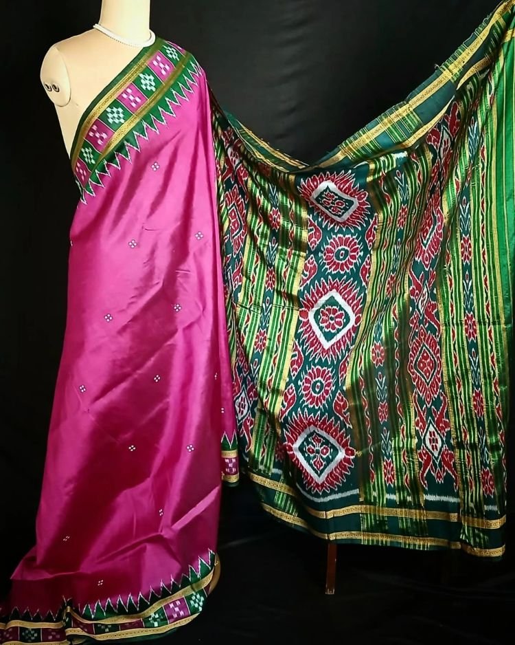 Pure silk Nuapatna Khandua Pata saree – (PNKP0015) - Image 3