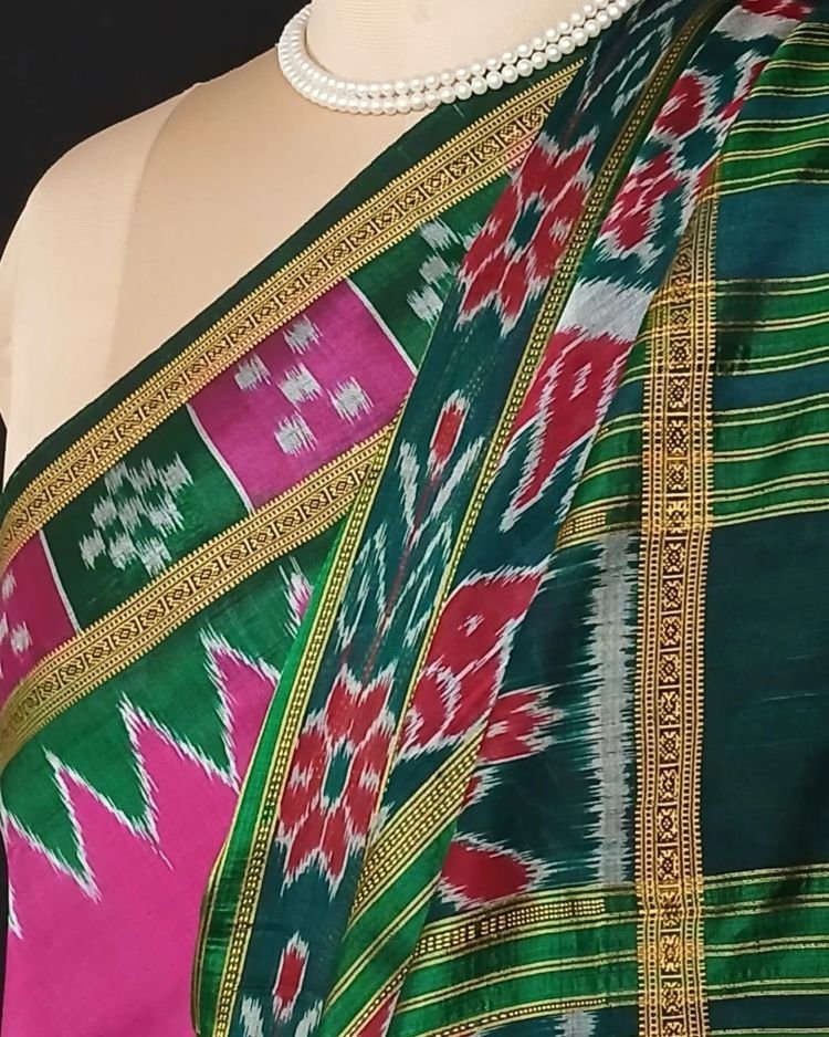 Pure silk Nuapatna Khandua Pata saree – (PNKP0015) - Image 7
