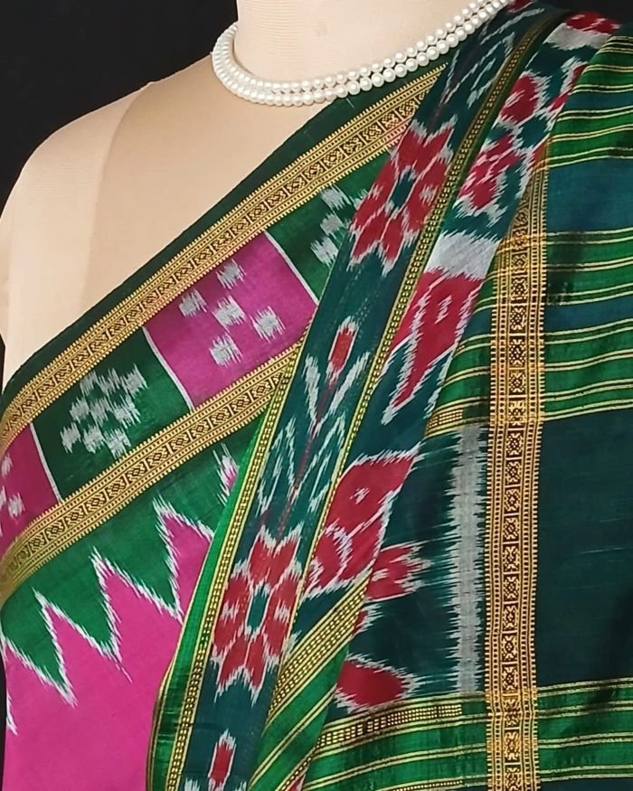 Pure silk Nuapatna Khandua Pata saree – (PNKP0015) - Image 6