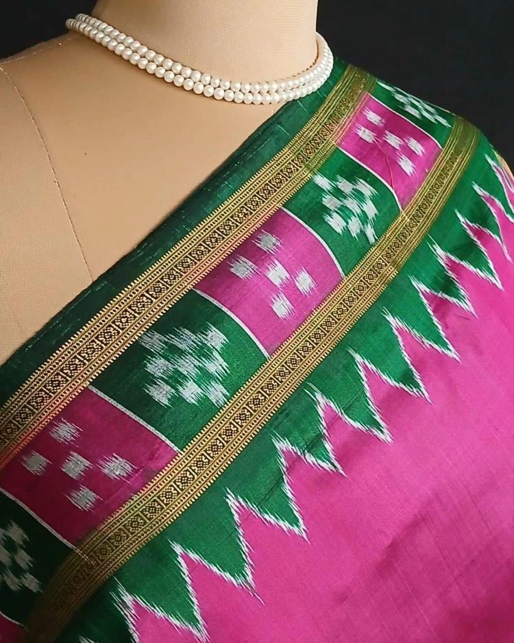 Pure silk Nuapatna Khandua Pata saree – (PNKP0015) - Image 5