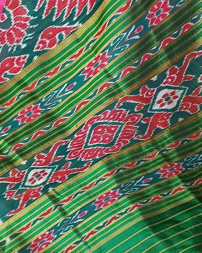 Pure silk Nuapatna Khandua Pata saree – (PNKP0015) - Image 4