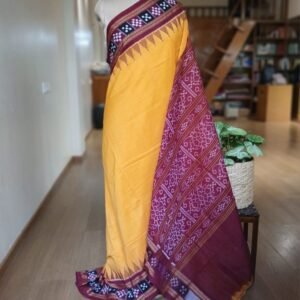 Sambalpuri Double Ikat Pasapalli Border in Cotton - (SDIS0001)