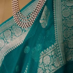 Georgette Pure Silk Handweave from Banaras – (GBHS1015)