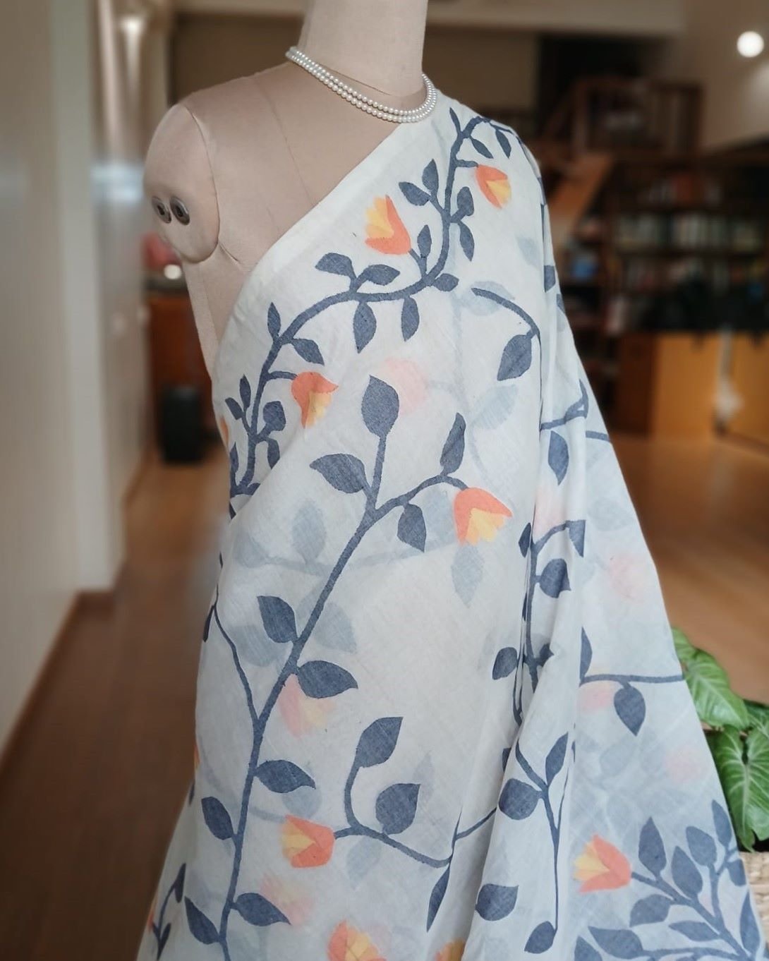 Hand Jamdani from Phulia - (HJFP0001) - Image 3