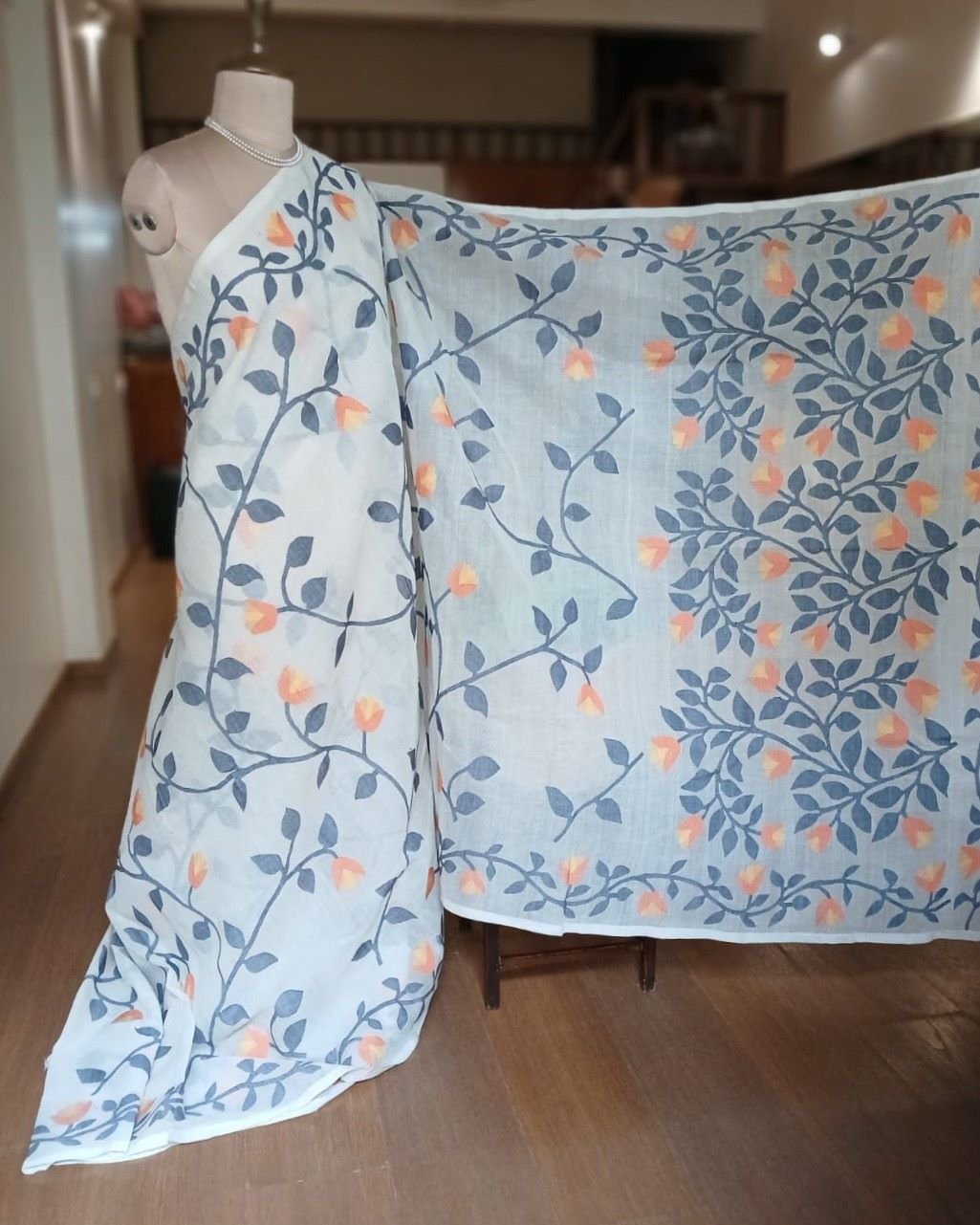 Hand Jamdani from Phulia - (HJFP0001) - Image 2