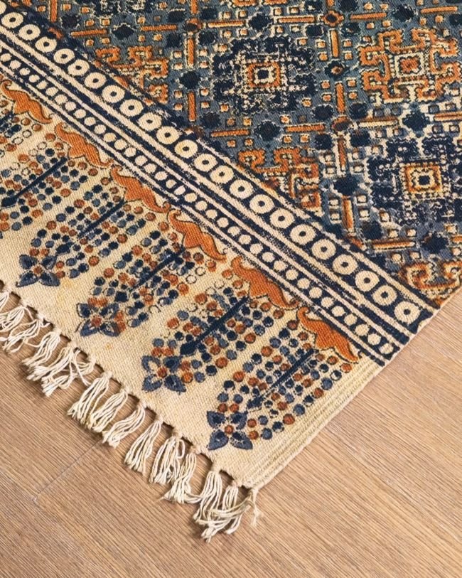 Kalamkari Dhurrie from Warangal (2 x 6 ft) – (NWKD1032)