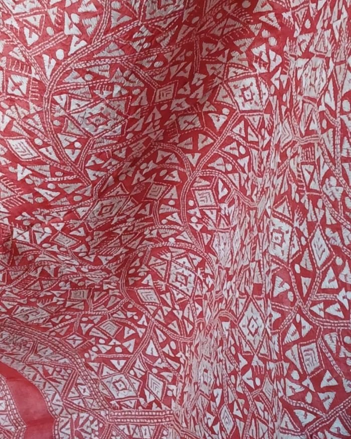 PadmaShree Takdira Begum’s Tussar Silk Kantha Saree – (SKTS1019) - Image 9