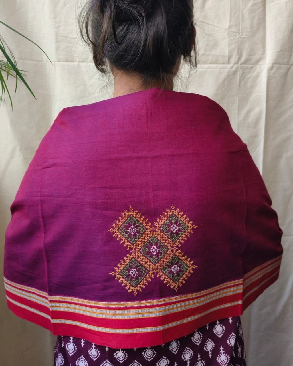 Kasuti Hand-Embroidery Blouse Piece – (KHBP0046)