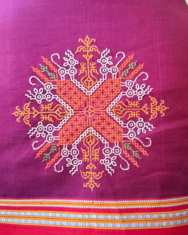 Kasuti Hand-Embroidery Blouse Piece – (KHBP0048) - Image 2