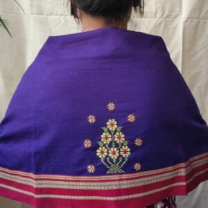 Kasuti Hand-Embroidery Blouse Piece – (KHBP0049)