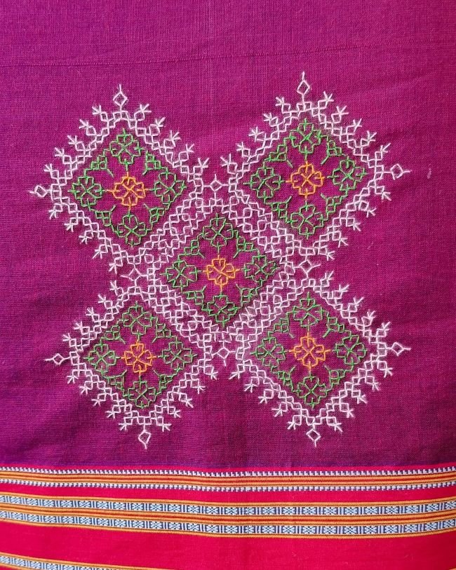 Kasuti Hand-Embroidery Blouse Piece – (KHBP0050) - Image 2