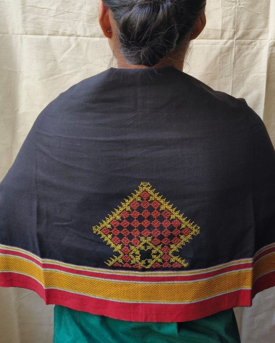 Kasuti Hand-Embroidery Blouse Piece – (KHBP0052)