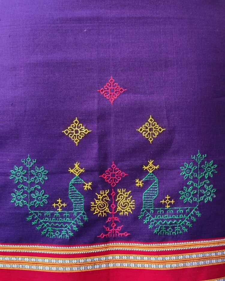 Kasuti Hand-Embroidery Blouse Piece – (KHBP0035) - Image 2