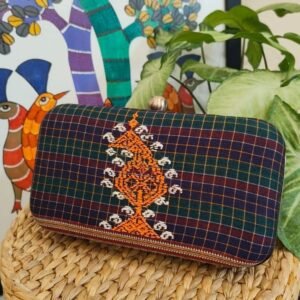 Kasuti Embroidered Clutch  - (KSTC1017)