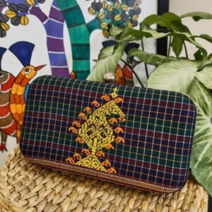 Kasuti Embroidered Clutch  - (KSTC1019)