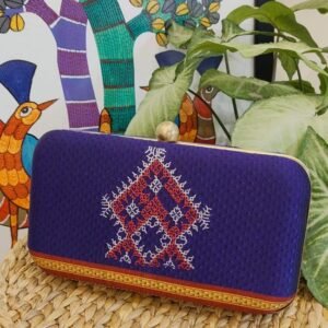 Kasuti Embroidered Clutch  - (KSTC1020)