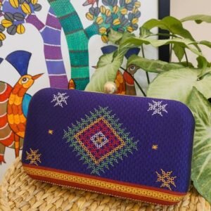 Kasuti Embroidered Clutch  - (KSTC1016)