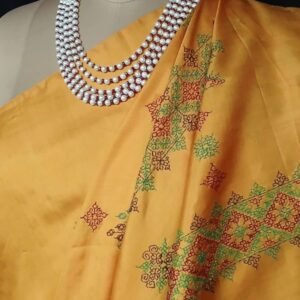 Kasuti Embroidered Saree in Pure Mulberry Silk - (KEMS0002)