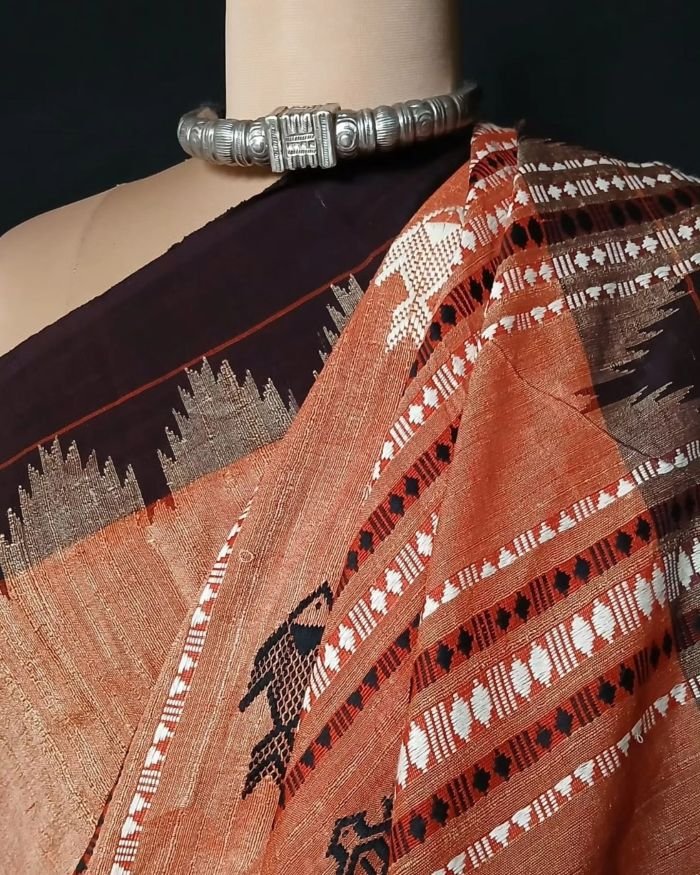 Tussar Kotpad Saree from Jeenu Panika - (CTKS0008) - Image 7