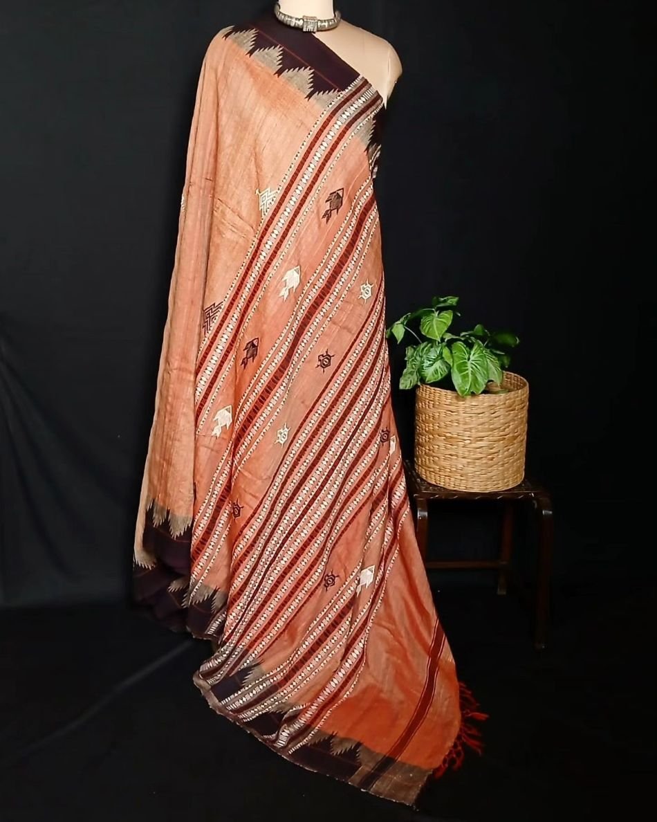 Tussar Kotpad Saree from Jeenu Panika - (CTKS0008) - Image 5