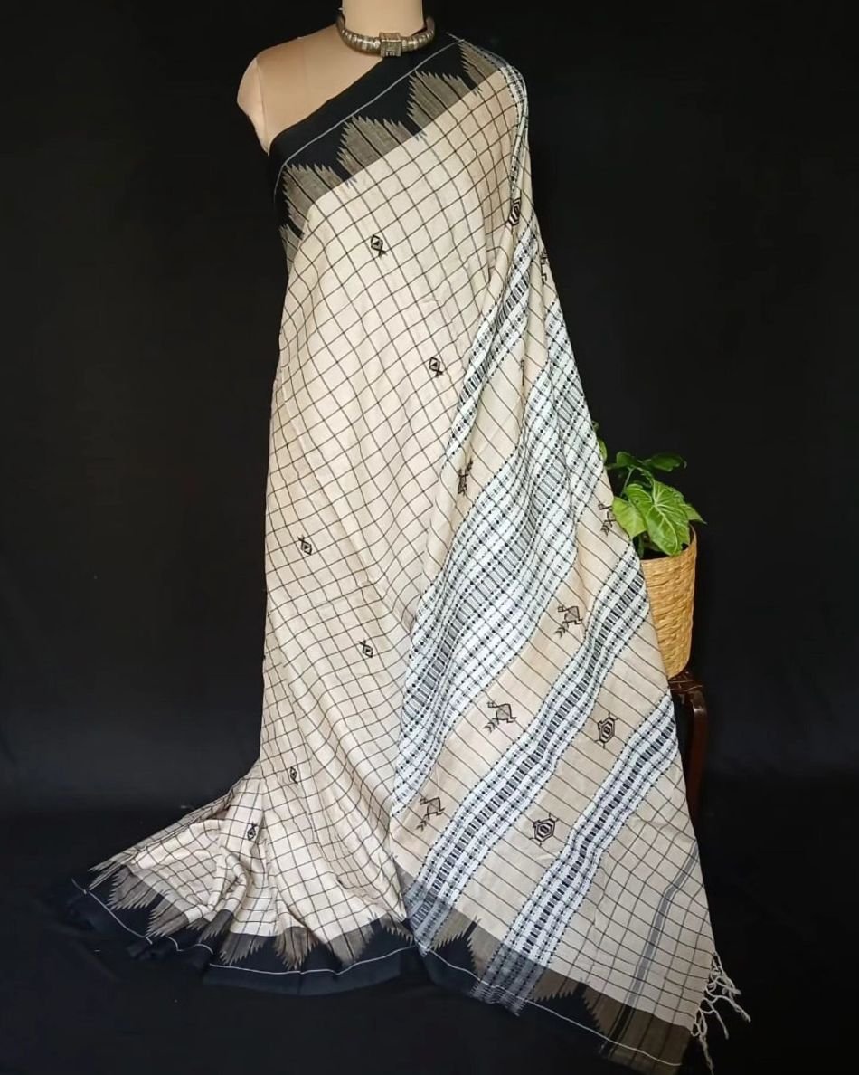 Tussar Kotpad Saree from Jeenu Panika – (CTKS0009) - Image 10