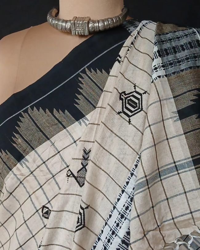 Tussar Kotpad Saree from Jeenu Panika – (CTKS0009) - Image 9
