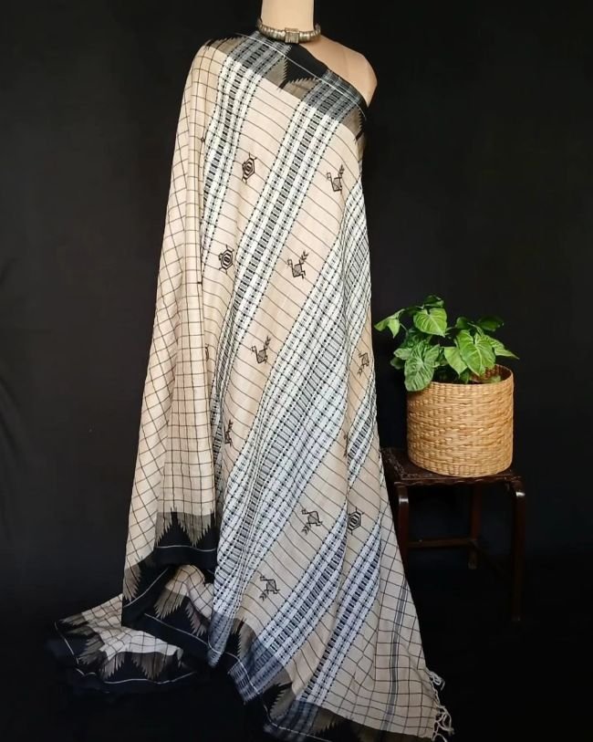 Tussar Kotpad Saree from Jeenu Panika – (CTKS0009) - Image 5