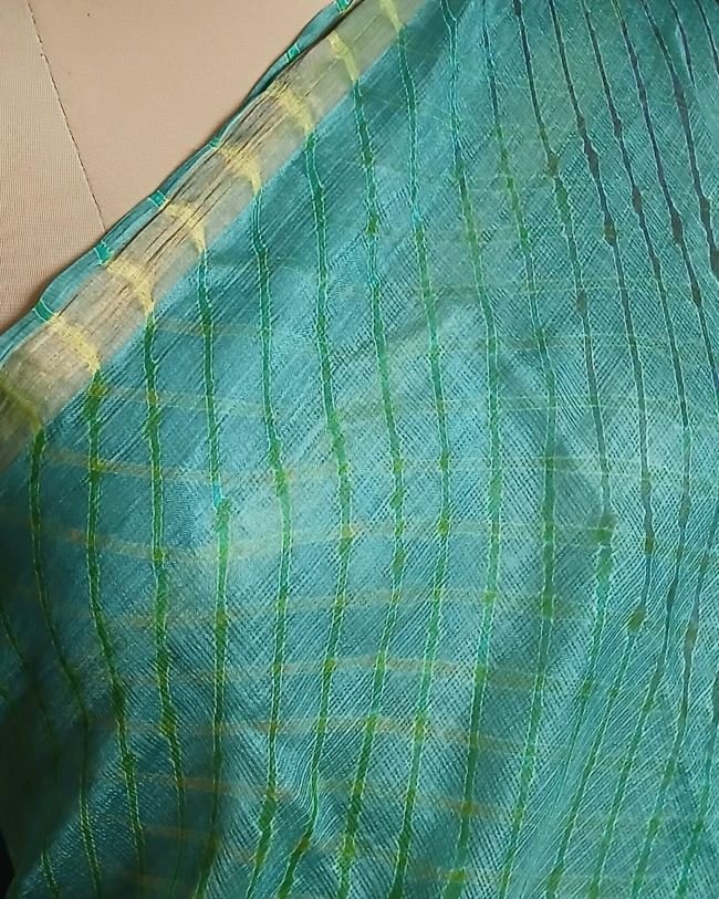 Hand tie-dye Leheriya on Kota Silk (HTKS0046) - Image 4