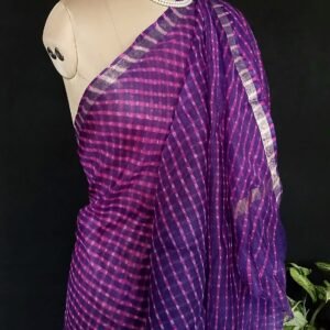 Hand tie-dye Leheriya on Kota Silk (HTKS0036)