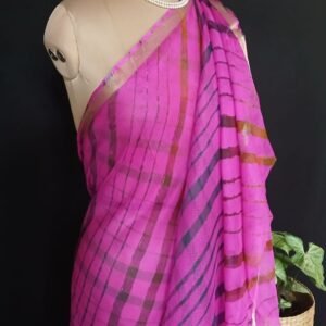 Hand tie-dye Leheriya on Kota Silk (HTKS0040)