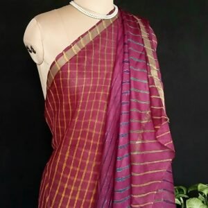 Hand tie-dye Leheriya on Kota Silk (HTKS0041)