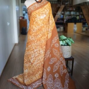 No-Zari Batik Saree from Madurai - (NZBS0001)