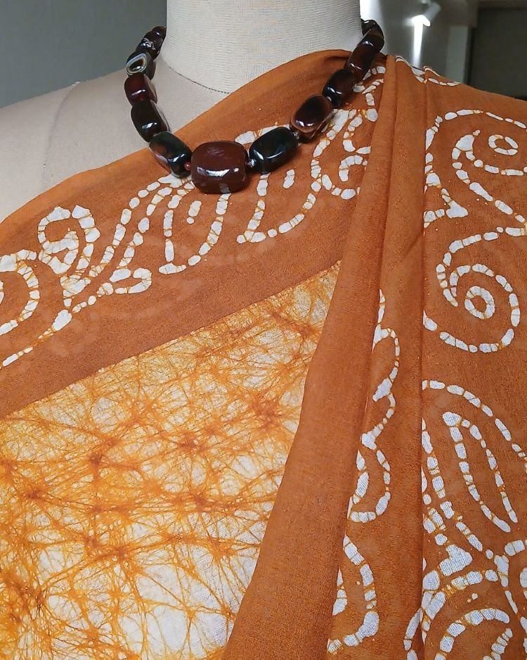 No-Zari Batik Saree from Madurai - (NZBS0001) - Image 5