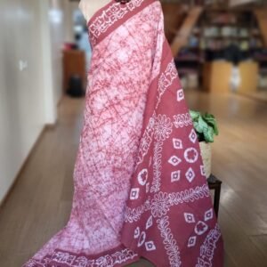 No-Zari Batik Saree from Madurai - (NZBS0005)