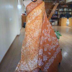 No-Zari Batik Saree from Madurai - (NZBS0008)