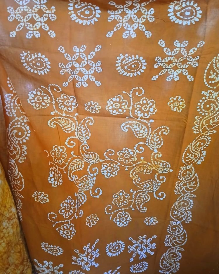 No-Zari Batik Saree from Madurai - (NZBS0008) - Image 7