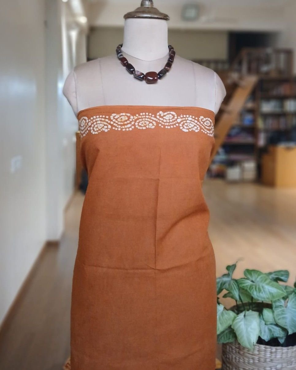 No-Zari Batik Saree from Madurai - (NZBS0008) - Image 8