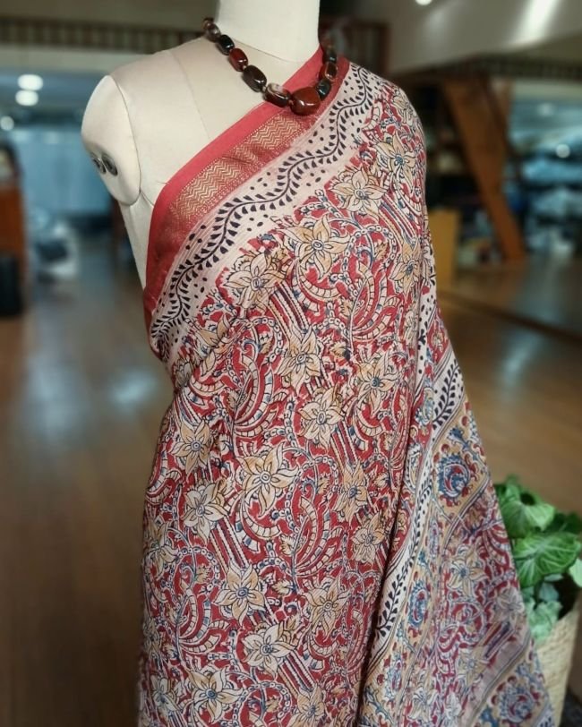 Pedana Silk-Cotton Kalamkari saree - (PSKS0005) - Image 2